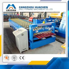 Trapezoid Wall Roof Panel Roll Forming Machine With Manual Decoiler PLC Control