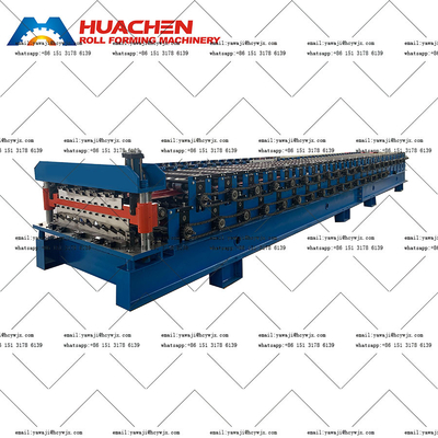 1250mm عرض مواد دو طبقه رول ماشین شکل گیری با 380v 50Hz 3 فاز سیستم الکتریکی