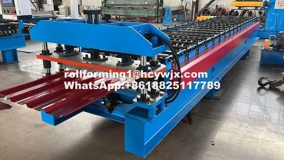 کیفیت  914mm Coil Width G550 Roofing Sheet Roll Forming Machine Plc Control کارخانه