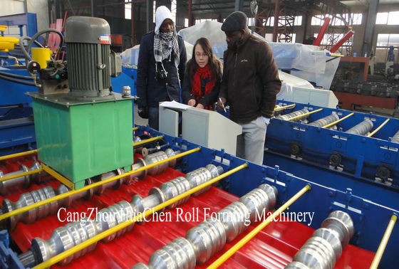 دستگاه رول فرمینگ دو لایه لعاب‌دار فلزی فولادی اتوماتیک برای ساخت کاشی با ضخامت 0.3-0.6 میلی‌متر