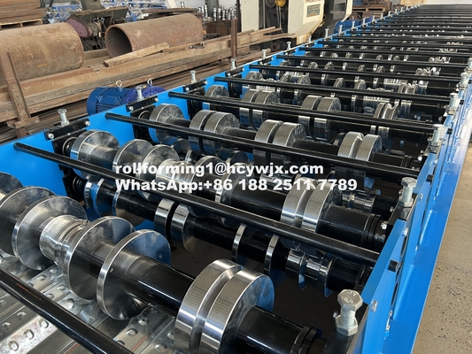 1220mm طبقه ریب دار عرشه رول ماشین ساخت فریم جوش با کنترل PLC برش هیدرولیک