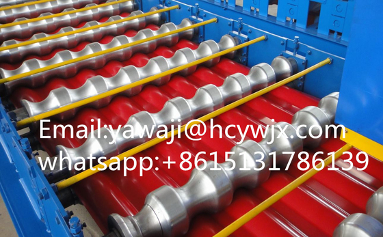 ماشین ساخت رول کاشی های فلزی هیدرولیک با مواد برش CR12 و ضخامت مواد 0.3-0.6mm