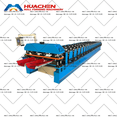 ماشین آلات ساخت رول سقف PLC بسیار دوامدار 0.3-0.6mm ضخامت مواد 70mm قطر میله