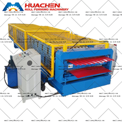 PPGI / GI مواد نوع دو طبقه رول ماشین ساخت با 380v 50Hz 3 فاز ولتاژ