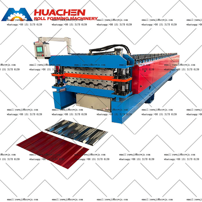 1250mm عرض مواد دو طبقه رول ماشین شکل گیری با سرعت 15m / min ساخته شده