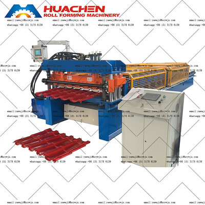 1050mm اتوماتیک نوع شیشه ای کاشی سرد رول شکل گیری ماشین