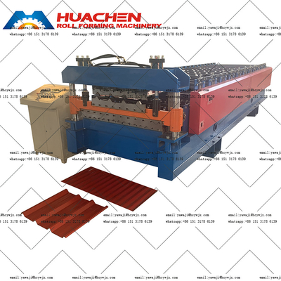 دو طبقه 0.3-0.6mm سقف فولاد رول ماشین آلات ساخت برای 1200mm