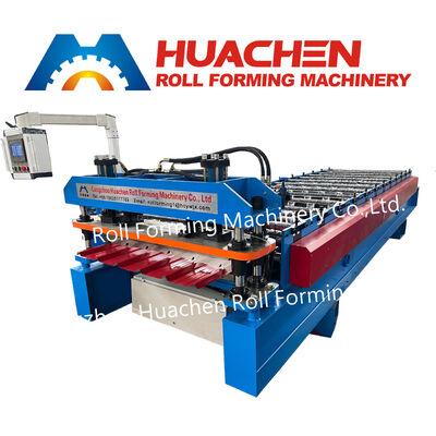 Automatic sheet forming production line for roof panels and wall panels