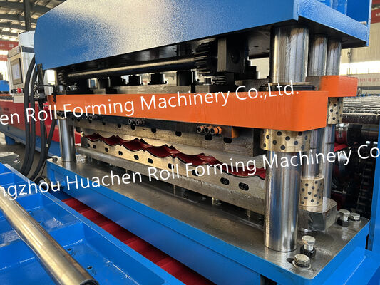 Wavering roll-forming machinery for roof panels and tile floors