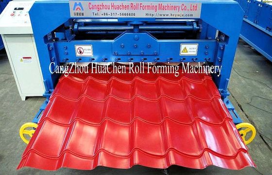 Simens PLC control Roofing Glazed Tile Roll Forming Machine 45# Steel Roller