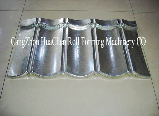 Stone Coated Metal Rood Tile Roll Forming Production Line High Capacity