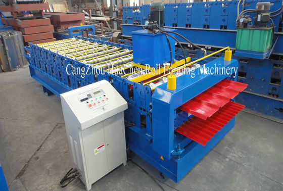 Roof Wall Double Sheet Roll Forming Machine Panasonic Omron Encoder