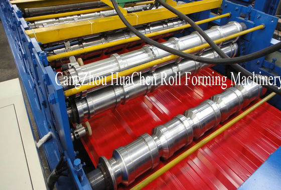 7.5KW 0.3 - 0.8mm Roof Panel Roll Forming Machine 7.2*1.55*1.91m