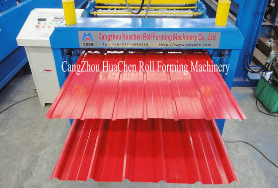 7.5KW 0.3 - 0.8mm Roof Panel Roll Forming Machine 7.2*1.55*1.91m