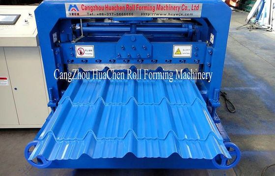 Effective Metal Roof Glazed Tile Roll Forming Machine 4m / Min ISO