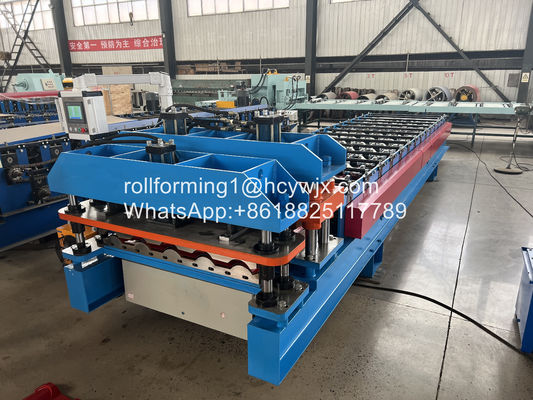 Auto Roofing Sheet Tile Roll Forming Machine Plc Control