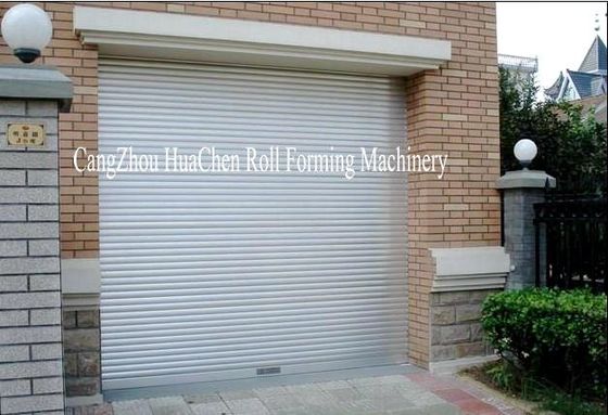 Chain Transmission Steel Shutter Door Roll Forming Machine , Shutter Making Machine 18 Stations