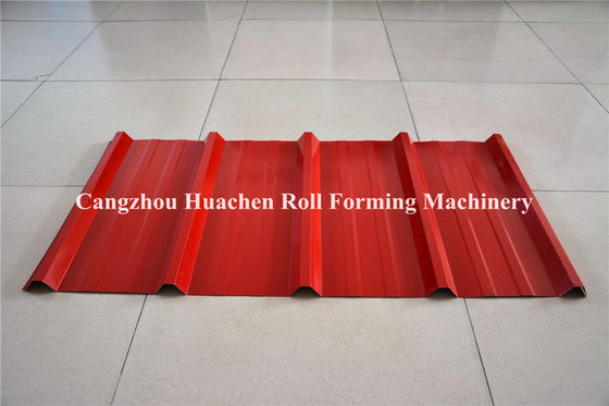 Colored Steel trapezoid Roll Forming Machine For Roofing Sheet , low noise