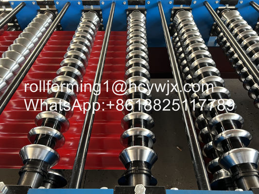 دستگاه شکل دهی رول لوله ای کنترل شده توسط PLC H پایه بیام با Omron Encoder Hydraulic Cut