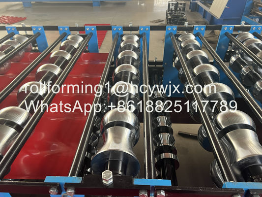 ماشین آلات رول فرمینگ دولایه با کیفیت خوب / ماشین آلات شکل دهی رول کاشی سقفی که فولاد یاتاقان دارند