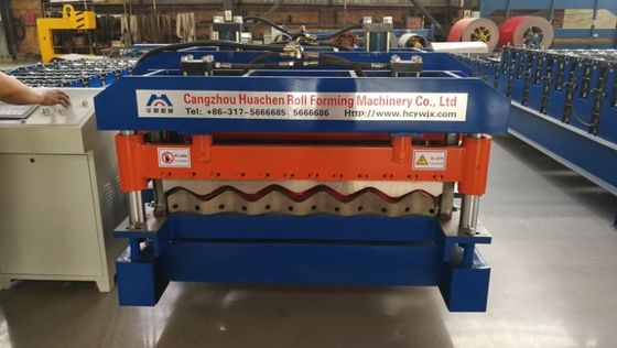 4 کیلو وات هیدرولیک برش رول کاشی Roll Forming Machine 1220mm Coil Width
