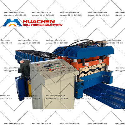 0.3-0.6mm ضخامت مواد دیوار سقف کاشی ماشین آلات رول شکل گیری با قطر شیفت 70mm