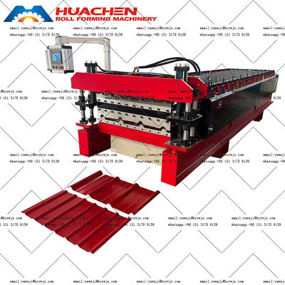 915mm Roman Glazed Tile Double Layer Roll Forming Machine ماشین شکل گیری رول دو لایه ای