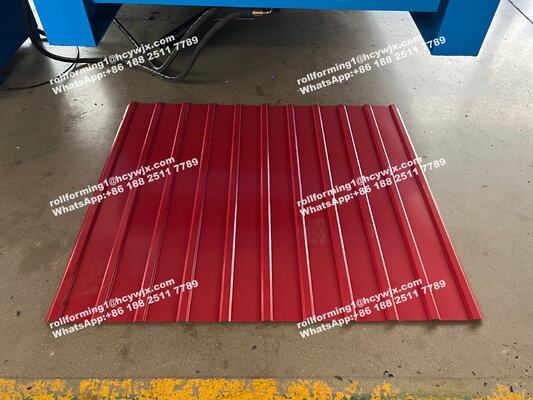 ماشین دو لایه رول شکل گیری با سیستم کنترل PLC برش هیدرولیک برای کاشی سقف 0.3-0.6mm ضخامت