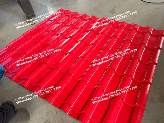 ماشین دو لایه رول شکل گیری با کنترل PLC برای تولید کاشی 1250mm عرض و 0.3-0.6mm ضخامت