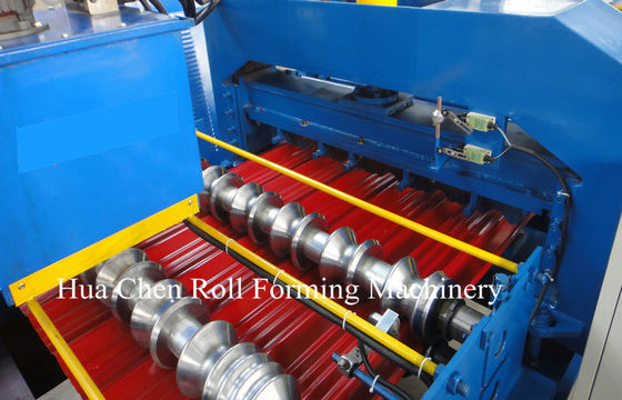 Hydraulic Cr12 Cutting Blades Roofing Step Tile Roll Forming Machine With PLC Control
