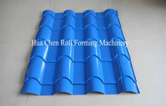 5.5KW Hydraulic Arc Glazed Roof Tile Roll Forming Machine For Family Construction