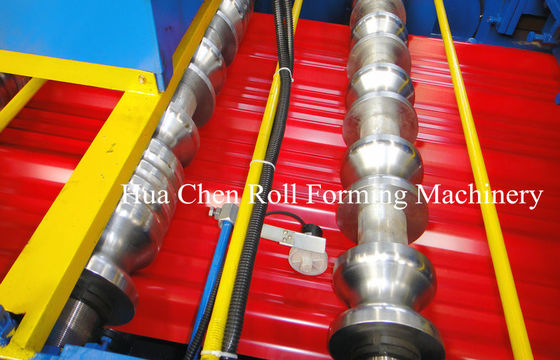 45# Steel Corrugated Glazed Tile Roll Forming Machine 0.4 - 0.6mm Hydraulic Cutting