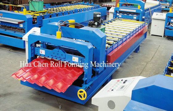 Wall Panel / Glazed Tile Roll Forming Machine , Auto Cold Roll Forming Equipment