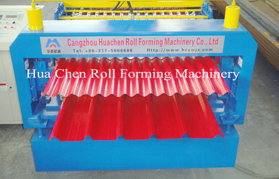 دو لایه روکش پانل رنگ ورق فولاد رول تشکیل ماشین با 12/13 ردیف