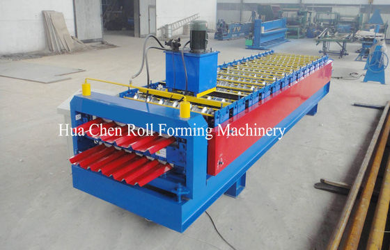 ورق فولادی رنگی دو لایه روکش پانل رول تشکیل ماشین 1200 / 1250mm عرض