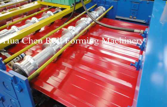 ورق فولادی رنگی دو لایه روکش پانل رول تشکیل ماشین 1200 / 1250mm عرض