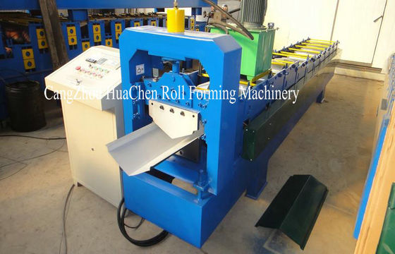 380V Industrial Ridge Cap Roll Form Equipment PLC Control Cutting Method
