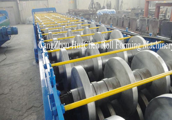 PLC Control Hydralic Cut Metal Deck Roll Forming Machine For 26 Roller Stations